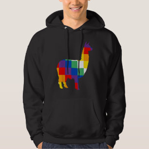 Veste À Capuche Llama Inca Wipala Design de la culture autochtone