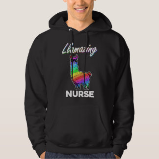 Veste À Capuche Llama T Shirt Llamazing Nurse Médicale Cool arc-en