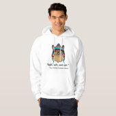 Veste À Capuche llama virgule d'Oxford nerd de grammaire crache te (Devant entier)