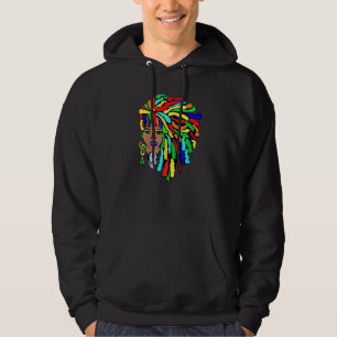 Veste À Capuche Locaux colorés Côté Afro Dreadlocks Cheveux nature