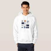 Veste À Capuche Logiciel Essentials de codage d'art pixel rétro po (Devant entier)