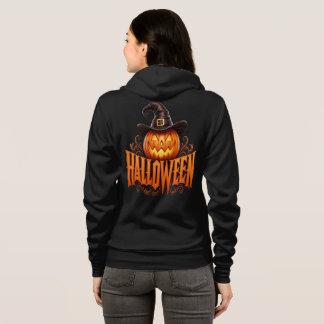 Veste À Capuche Logo de citrouille 3D de luxe Halloween avec chape