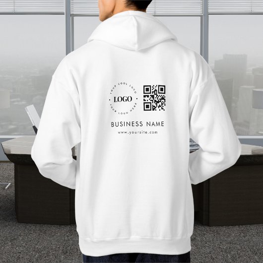 Veste À Capuche Logo de l'entreprise personnalisée Code QR numéris