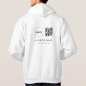 Veste À Capuche Logo de l'entreprise personnalisée Code QR numéris (Dos)