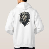 Veste À Capuche Logo de lion monochromatique Tee (Dos)