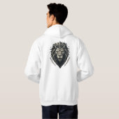 Veste À Capuche Logo de lion monochromatique Tee (Dos entier)