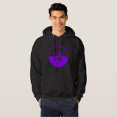 Veste À Capuche logo de soute (pourpre) (Devant entier)