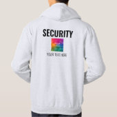 Veste À Capuche Logo de texte personnalisé Double face Mens Sécuri (Dos)