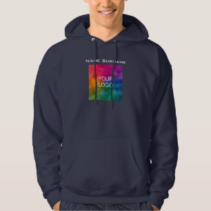 Veste À Capuche Logo d'entreprise Conception avant Marine Blue Hom