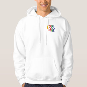 Veste À Capuche Logo d'entreprise simple blanc