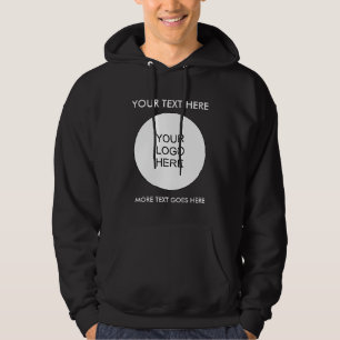 Veste À Capuche Logo d'impression recto verso personnalisé Mens de
