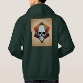 Veste À Capuche Logo du crâne géométrique (Dos)