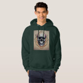 Veste À Capuche Logo du crâne géométrique (Devant entier)
