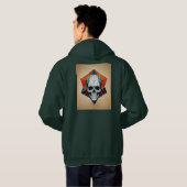Veste À Capuche Logo du crâne géométrique (Dos entier)