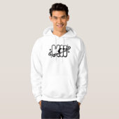 Veste À Capuche Logo Kiii esthétique | Rave d'espace Y2K minimale (Devant entier)