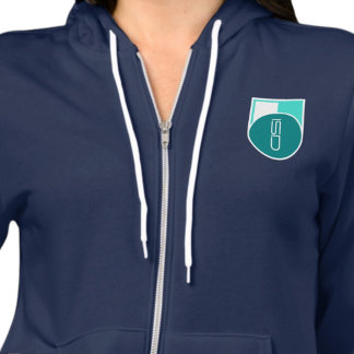 Veste À Capuche Logo Rétro Turquoise Femme ISD