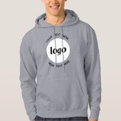 Veste À Capuche Logo Simple Avec Texte Professionnel Promotionnel (Devant)