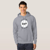 Veste À Capuche Logo Simple Avec Texte Professionnel Promotionnel (Devant entier)