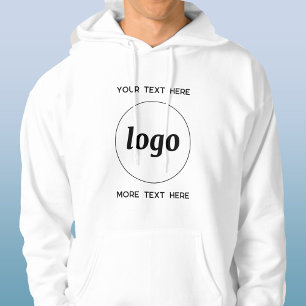 Veste À Capuche Logo Simple Avec Texte Professionnel Promotionnel