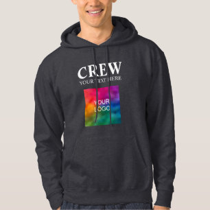 Veste À Capuche Logo Texte Ici Membre De L'Équipe Mens Dark Grey