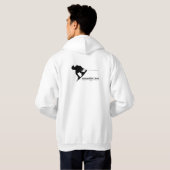 Veste À Capuche logo wakeutah avec recul (Dos entier)