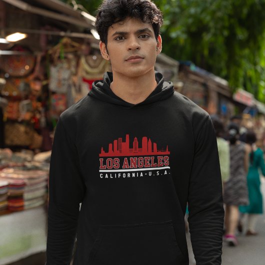 Veste À Capuche Los Angeles California Modern Skyline