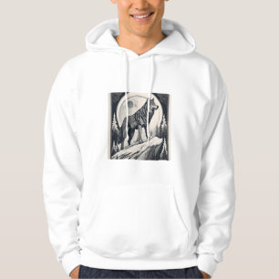 Veste À Capuche Loup de nuit Howl - Lune et forêt esthétique