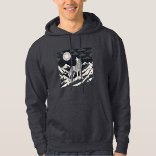 Veste À Capuche Loup de nuit Howl - Lune et forêt esthétique