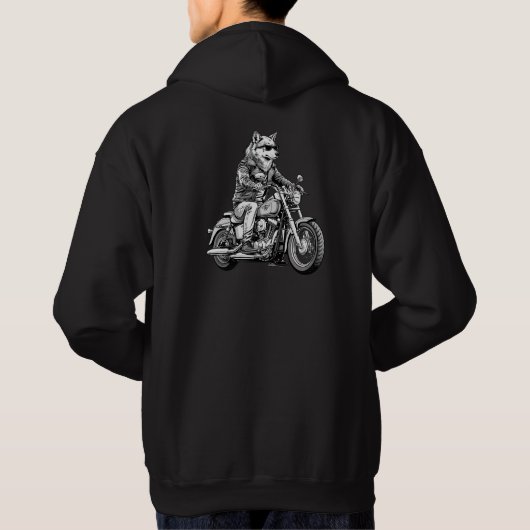 Veste À Capuche Loup de vélo (Dos)