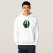 Veste À Capuche Loup/lune celtiques, verte (Devant entier)