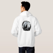 Veste À Capuche Loup noir (Dos entier)