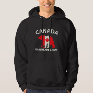 Veste À Capuche L'ours du drapeau canadien Le Canada est déjà un g