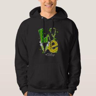 Veste À Capuche Love Cna Life Infirmière Jour de la Saint Patrick