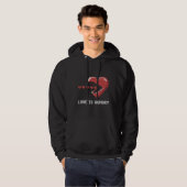 Veste À Capuche Love Is Hungry – Pixel Heart  (Devant entier)