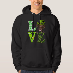 Veste À Capuche Love Labrador St Patrick's Day Shamrock Irlandais