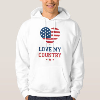 Veste À Capuche Love My Country Heart Flag Hoodie