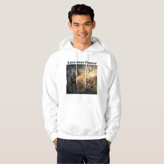 Veste À Capuche Love Over Power - Inspirational World Peace Graphi