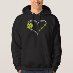 Veste À Capuche Love Pickleball - mignon match de pickleball, I lo