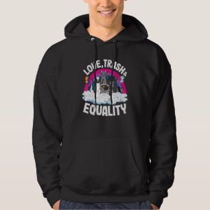 Veste À Capuche Love Trash & Égalité Opossum Raccoon Bisexual Fla