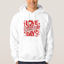 Love Valentine's Day à capuchon Sweatshirt