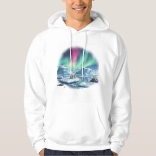 Veste À Capuche Lueur boréale – Illustration de l'Arctique merveil
