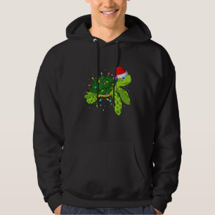 Veste À Capuche Lumières de Noël Tortue Marine Joyeux Noël Père No