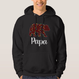Veste À Capuche Lumières rouges de Noël Papa Bear Xmas Pajama