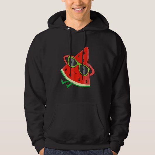 Veste À Capuche Lunettes De Soleil Fruit Été Melon À La Pastèque (Devant)