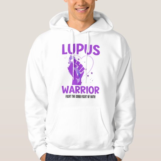 Veste À Capuche LUPUS WARRIOR Purple Ribbon Sensibilisation (Devant)
