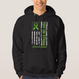 Veste À Capuche Lutter contre la Stigma Green Mental Health Awaren