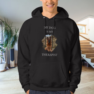 Veste À Capuche Ma chienne est ma thérapeute photo noir