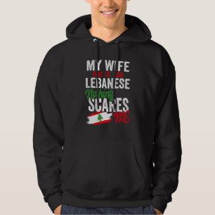 Veste À Capuche Ma femme est libanaise Drapeau des racines du patr
