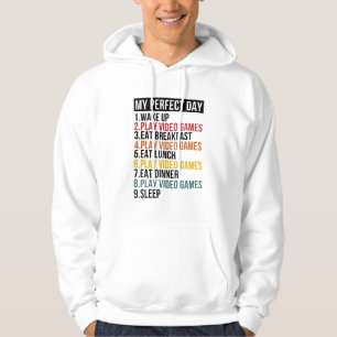 Veste À Capuche Ma Journée Parfaite Pour Les Jeux De Joueurs Vid