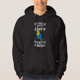 Veste À Capuche Ma perruche me rend heureux joli oiseau perruche